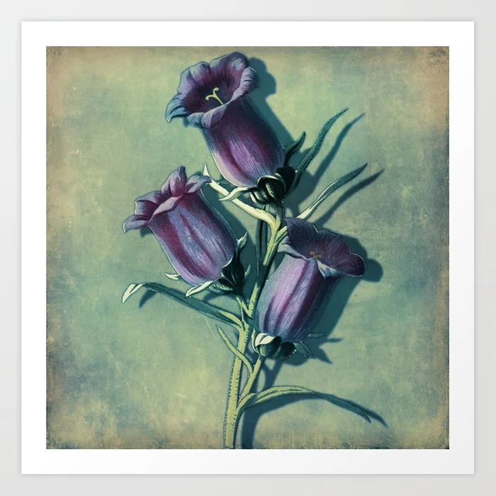 Garden Of Delights Purple Flowers Art Print