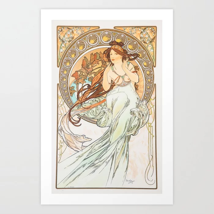 Alphonse Mucha Music Art Nouveau Art Print