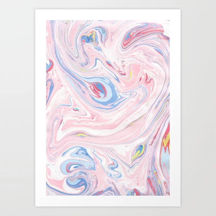 Luxury Rose Pink Marble Art Print
