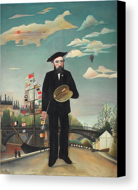 Henri Rousseau Myself: Portrait - Landscape Canvas Print