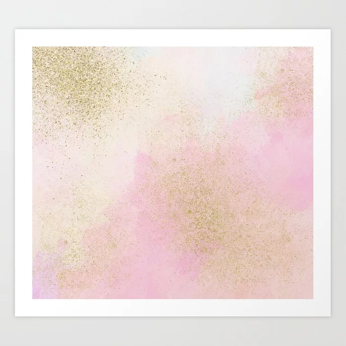 Pretty In Pink And Gold Art Print