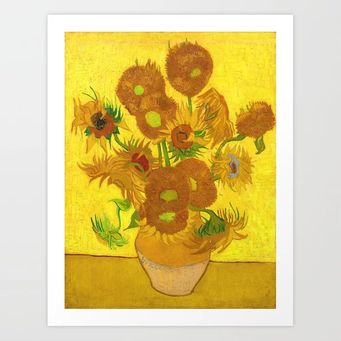 Vincent Van Gogh Fifteen Sunflowers In A Vase Art Print