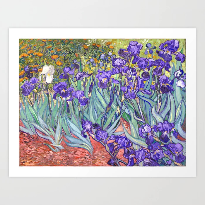 Vincent Van Gogh Purple Irises Art Print