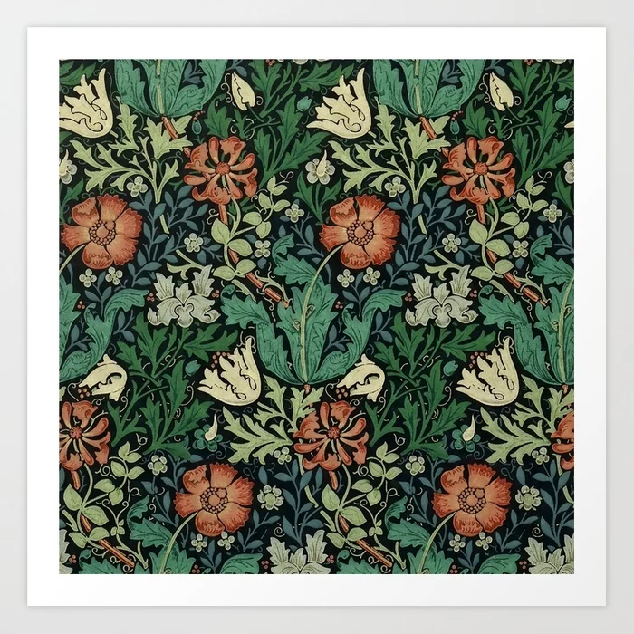 William Morris Compton Floral Art Nouveau Art Print