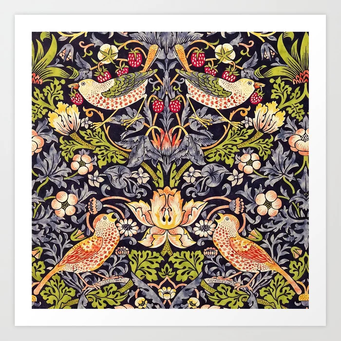 William Morris Strawberry Thief Art Nouveau Art Print Art Pictures