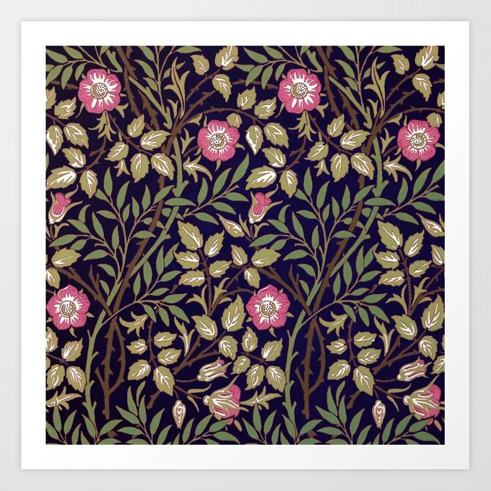 William Morris Sweet Briar Floral Art Nouveau Art Print