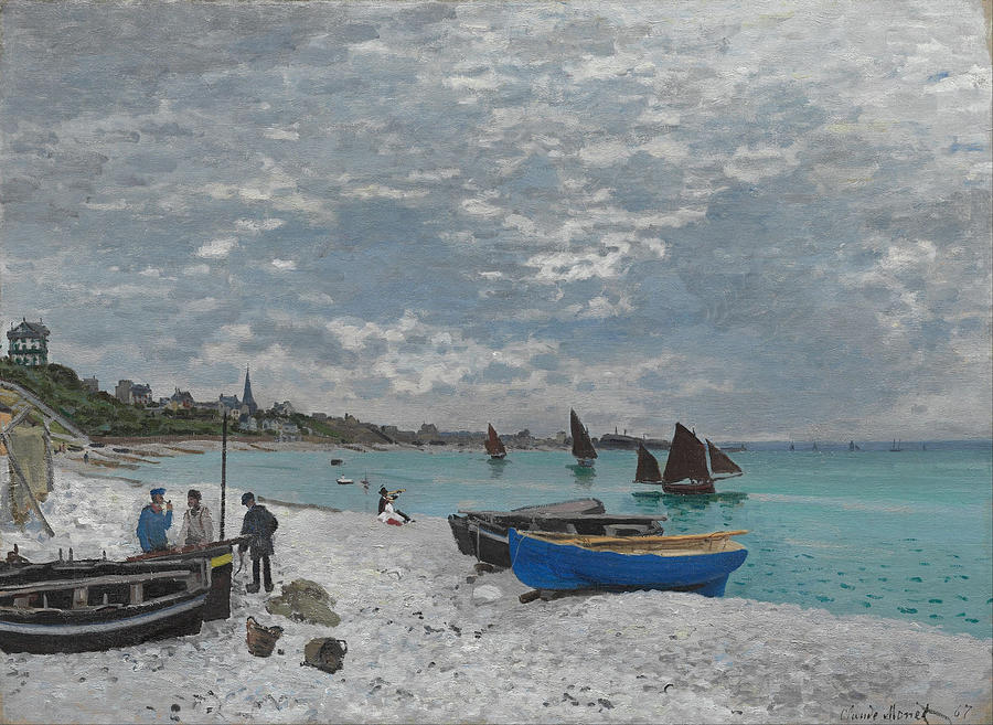 Claude Monet The Beach At Sainte-Adresse