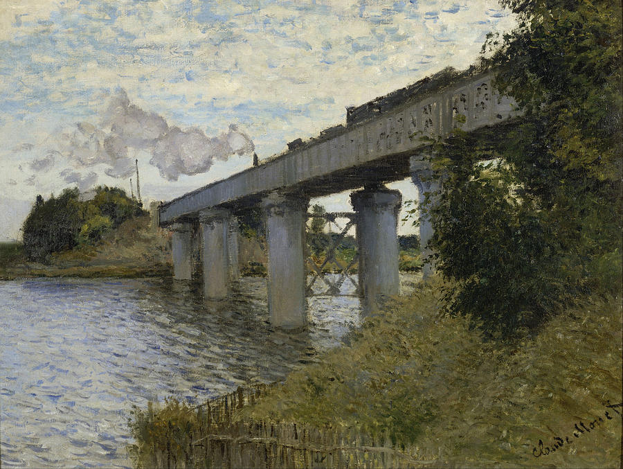 Claude Monet The Railroad Bridge In Argenteuil