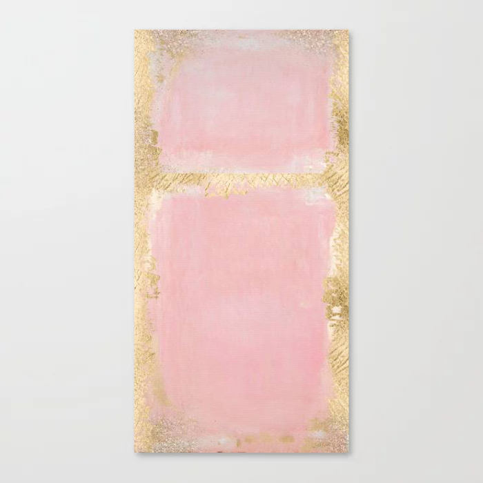 Blush Pink And Gold Abstract Art Painting